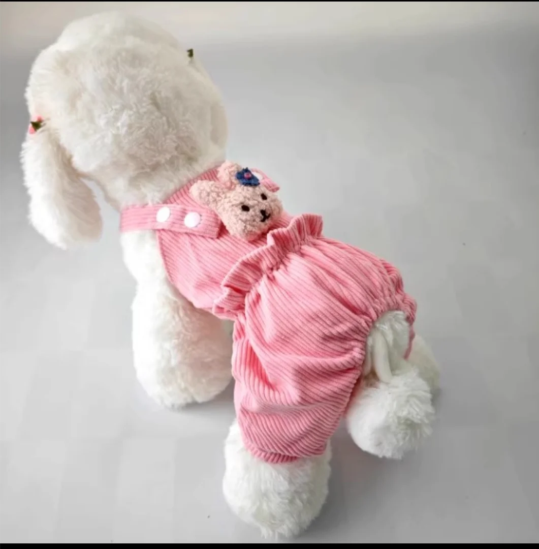 Cute Dog Jumpsuit With Straps Overalls For Pet Clothing