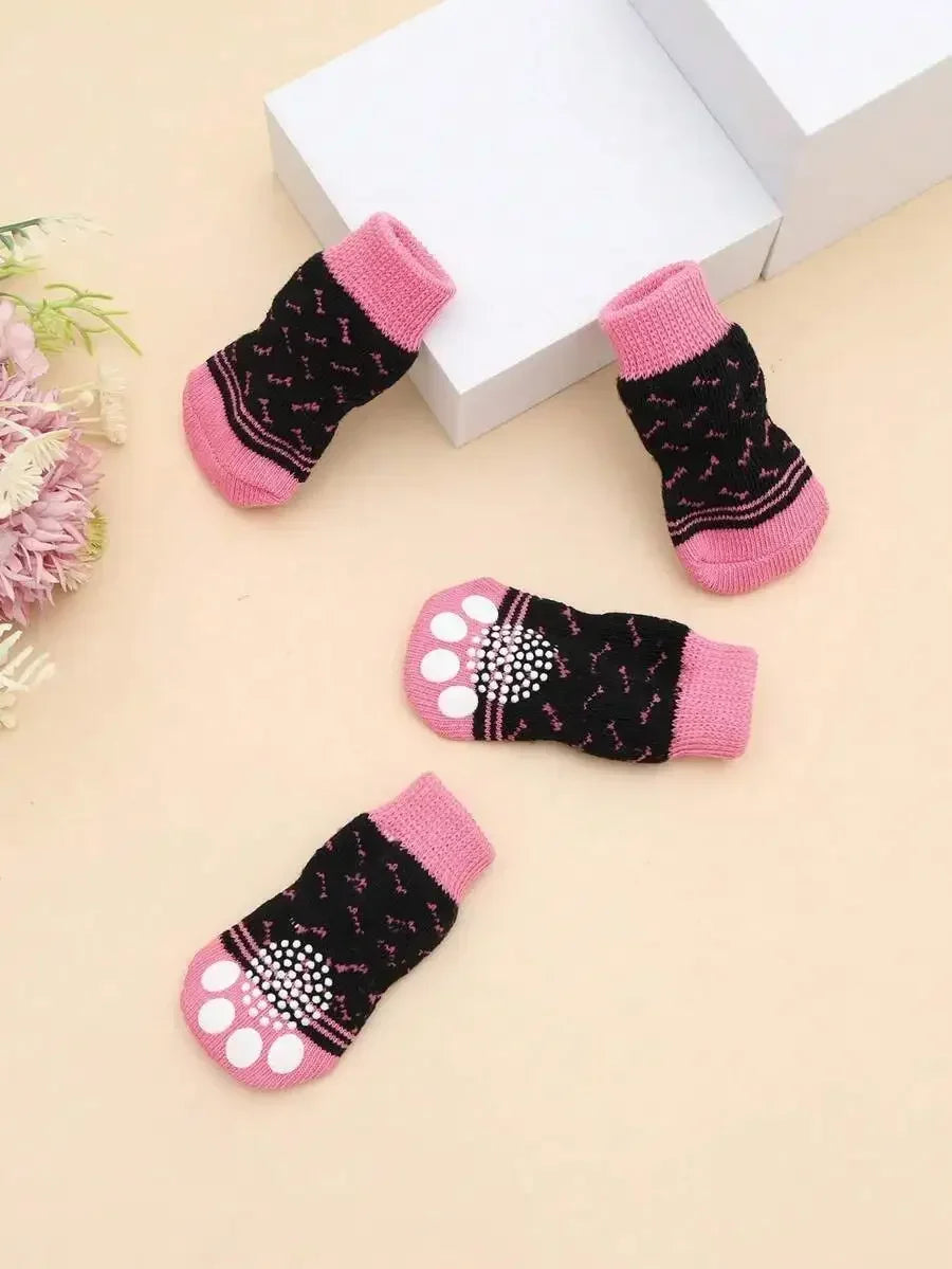 Pet Dog Socks Anti Slip Paw Protector Shoes For Small Dogs