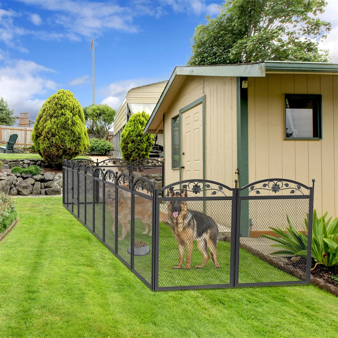 BINGOPAW 8-Panel Heavy Duty Dog Playpen With Waterproof Pad