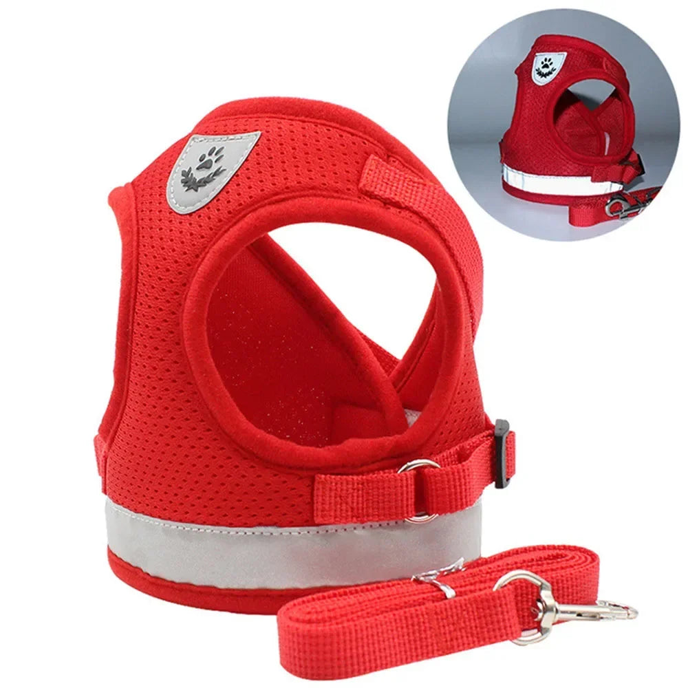 CAIBAN Cat Harness Leash Set Reflective Mesh Vest Adjustable
