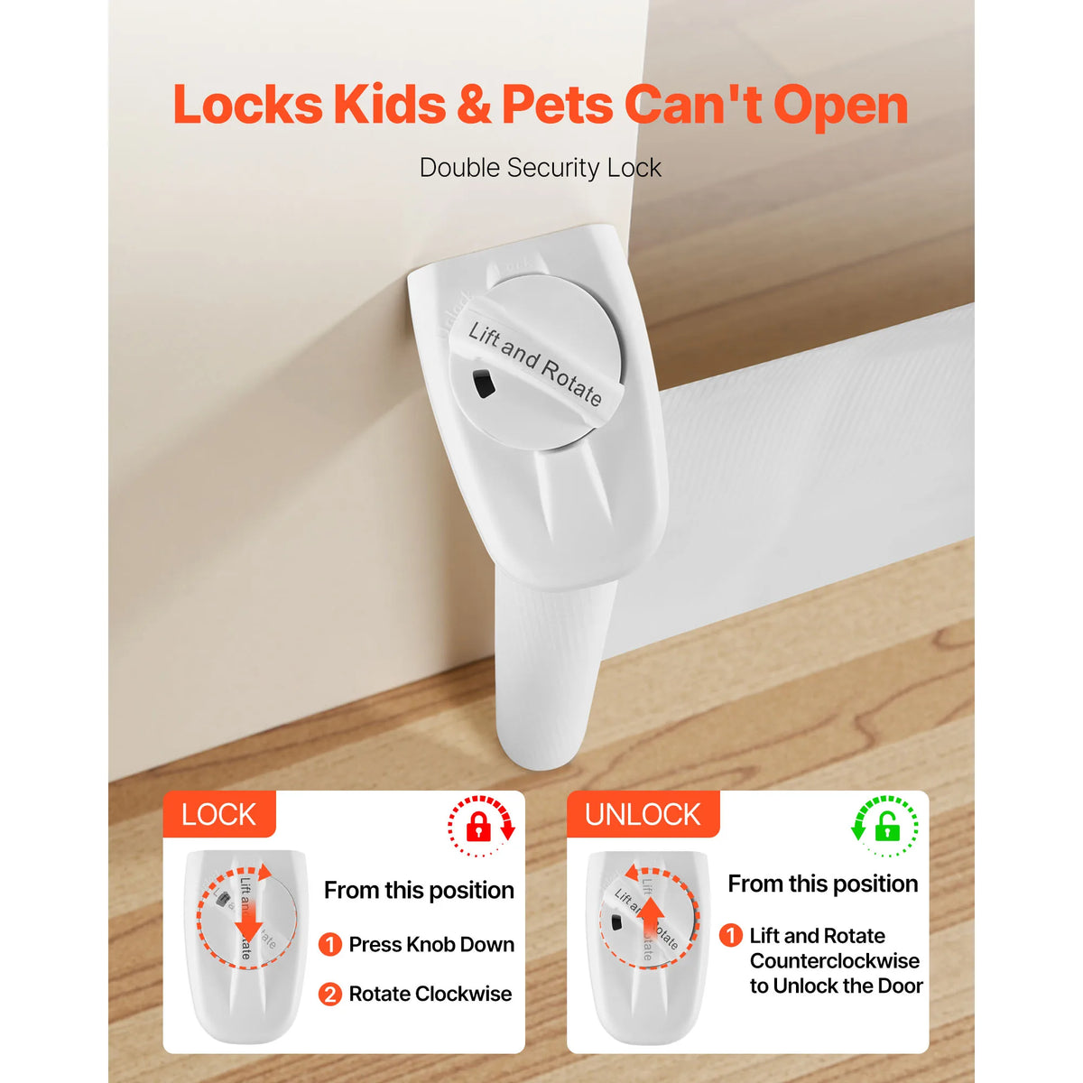 SucceBuy Retractable Baby Gate Featuring Secure Walk Through Barrier