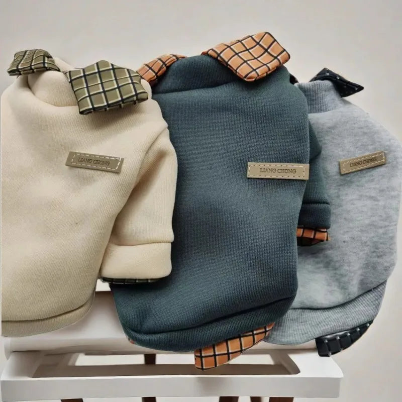 Petfrd Global Warm Winter Patchwork Hoodie Jacket For Dogs