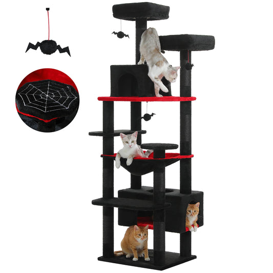 PEQULTI Multi Level Cat Tree Tower With Scratching Posts Condo