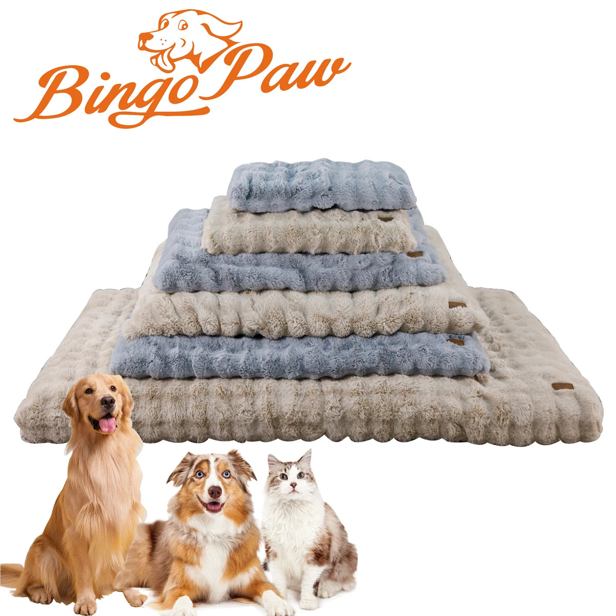 Bingopaw Ultra Plush Dog Bed With Removable Thick Foam Cushion