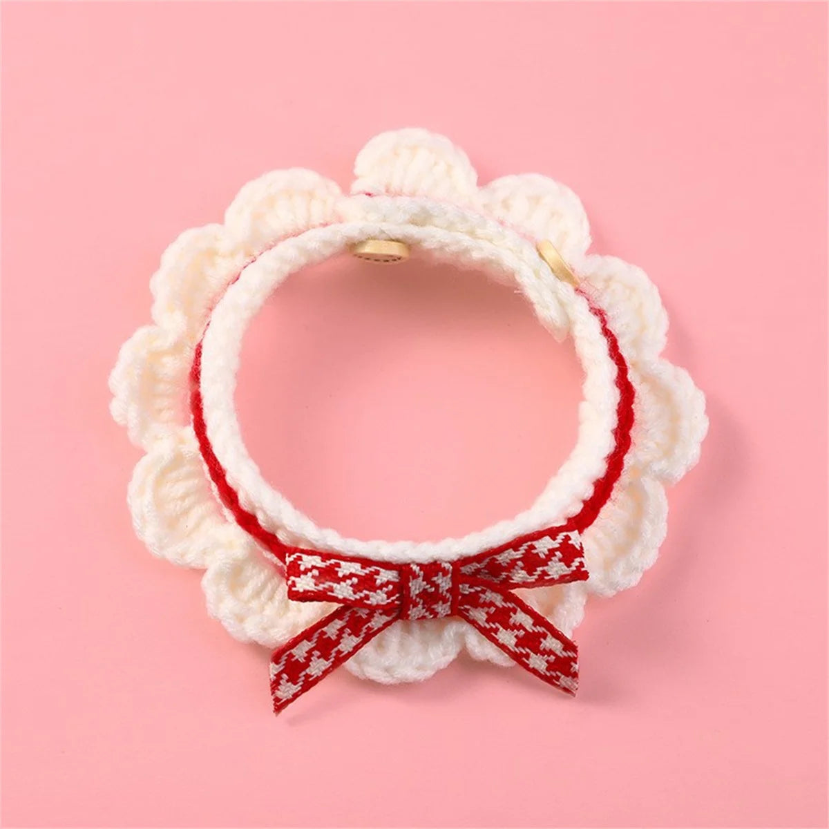 Adjustable Absorbent Pet Collar With Decorative Bow Knot Design