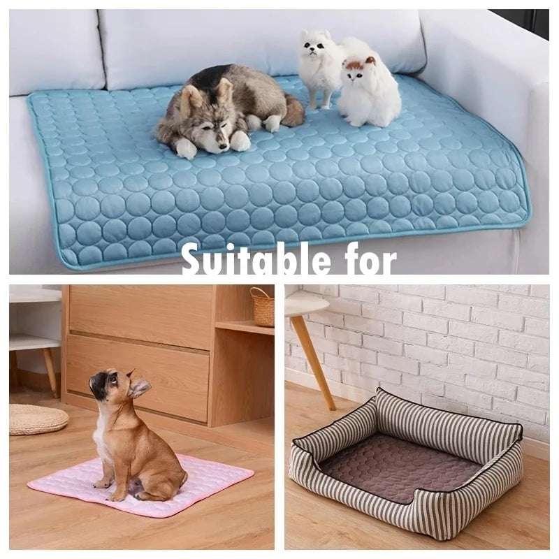 Dog Cooling Mat For Pets Self Cooling Ice Pad Plus