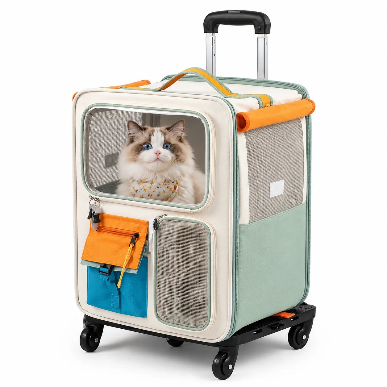 Pet Carrier On Wheels With Telescopic Handle And Window