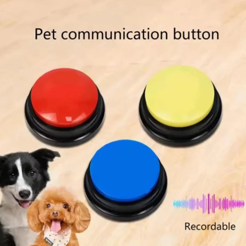 Recordable Dog Toy Talking Button Squeaker Pet Toy