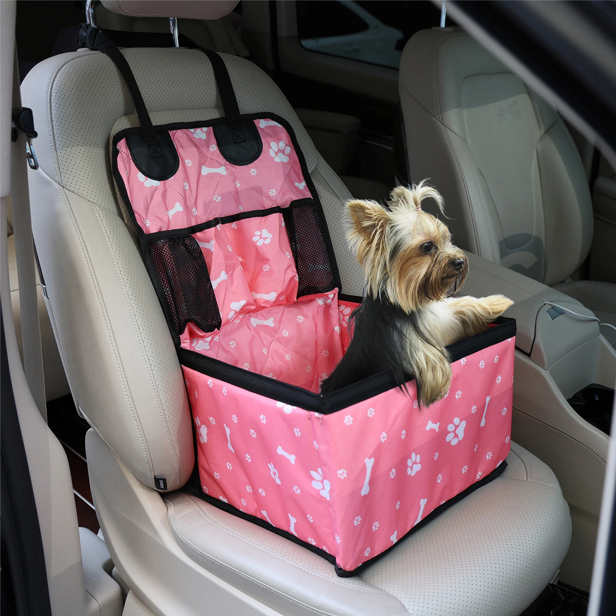 PaiPaitek Pet Dog Car Seat With Storage Pockets Safety Bag
