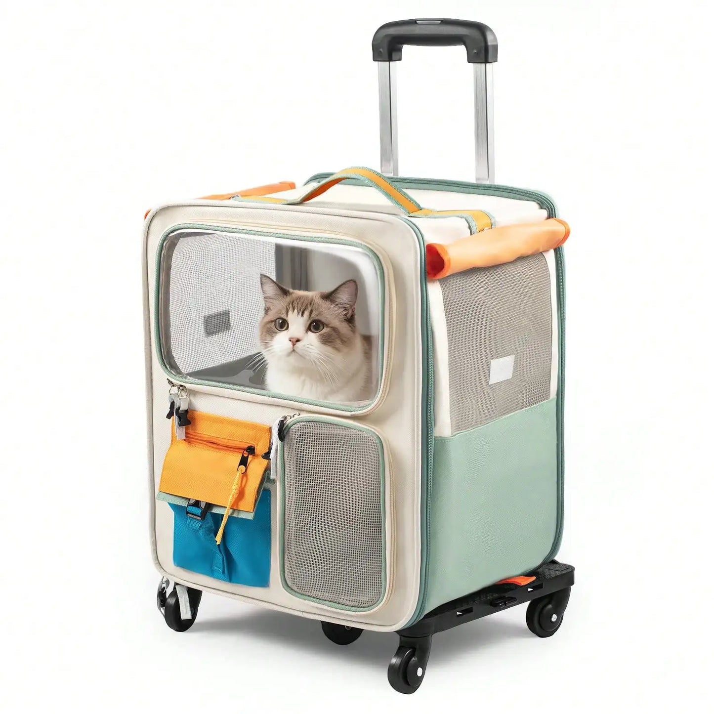Pet Carrier On Wheels With Telescopic Handle And Window