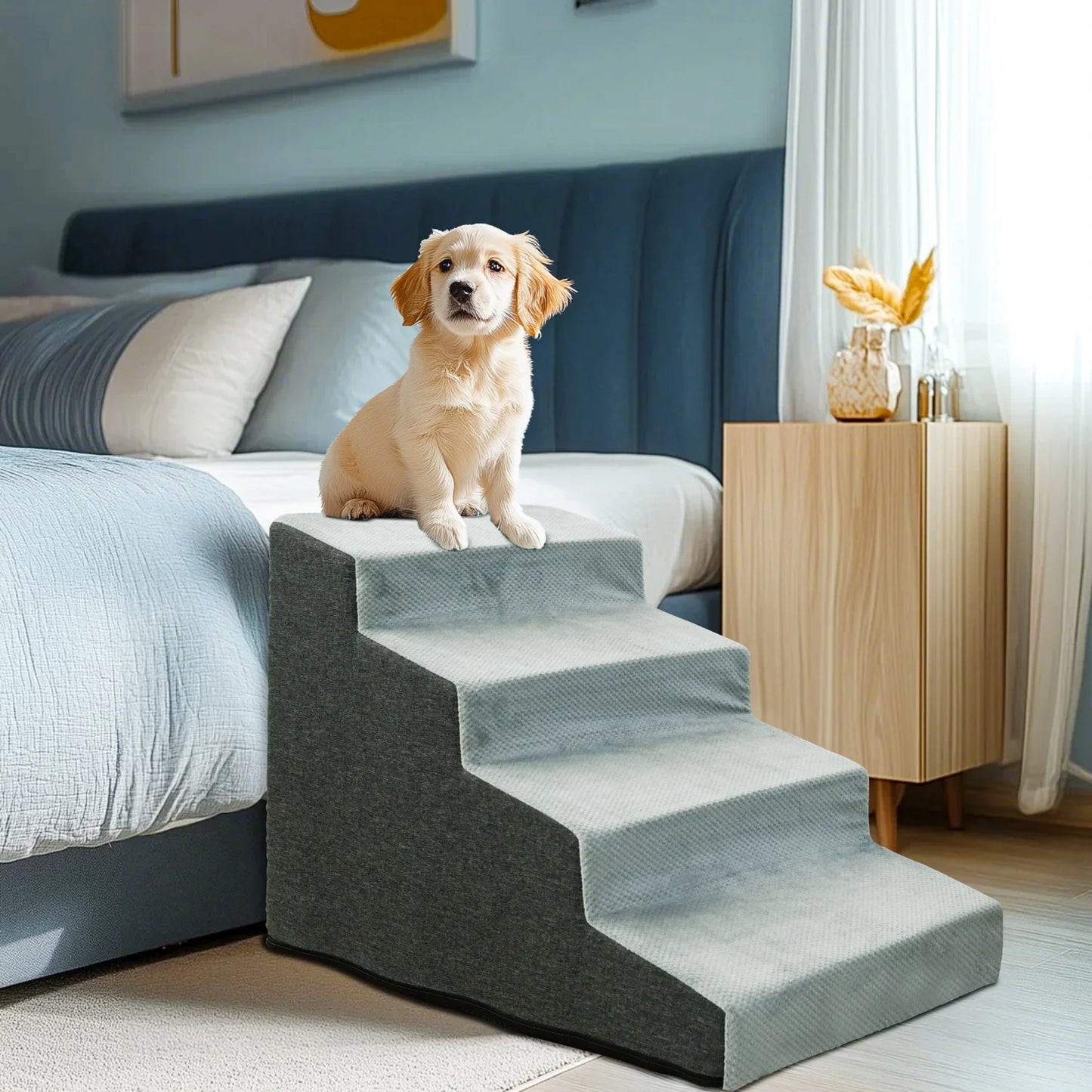 Dog Steps For Small Dogs Three Quarter Steps Stairs Ramp With Washable Cover