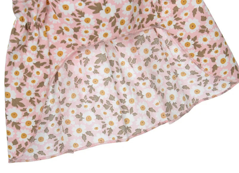 Cat Skirt Dress Summer Floral Print Pet Clothing For Small Dogs