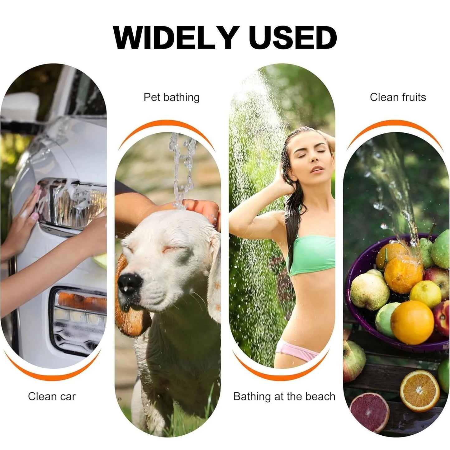 Portable Rechargeable Handheld Shower Sprayer For Pets Cars And Gardens