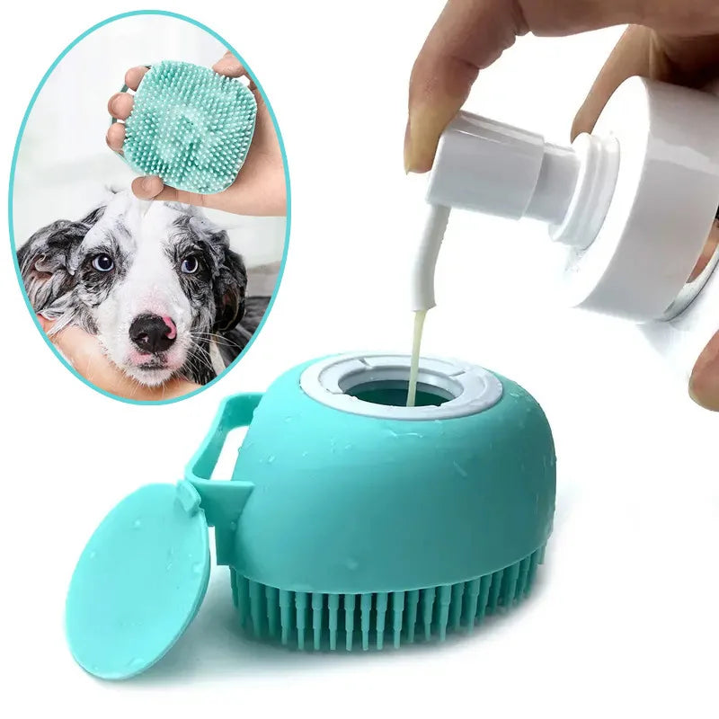 Strongwolf Silicone Pet Bath Massage Gloves Dog Cat Brush Accessory