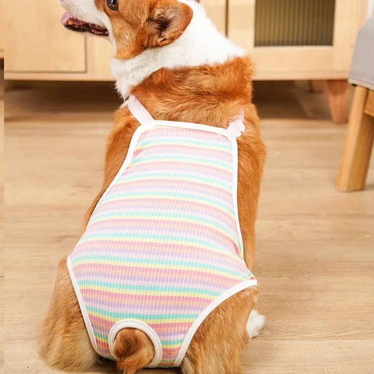 Adjustable French Bulldog Pet Underwear With Shoulder Straps