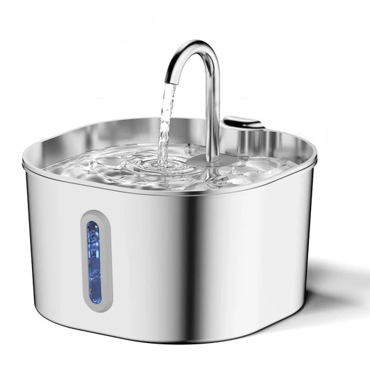 Stainless Steel Automatic Cat Water Fountain With Window