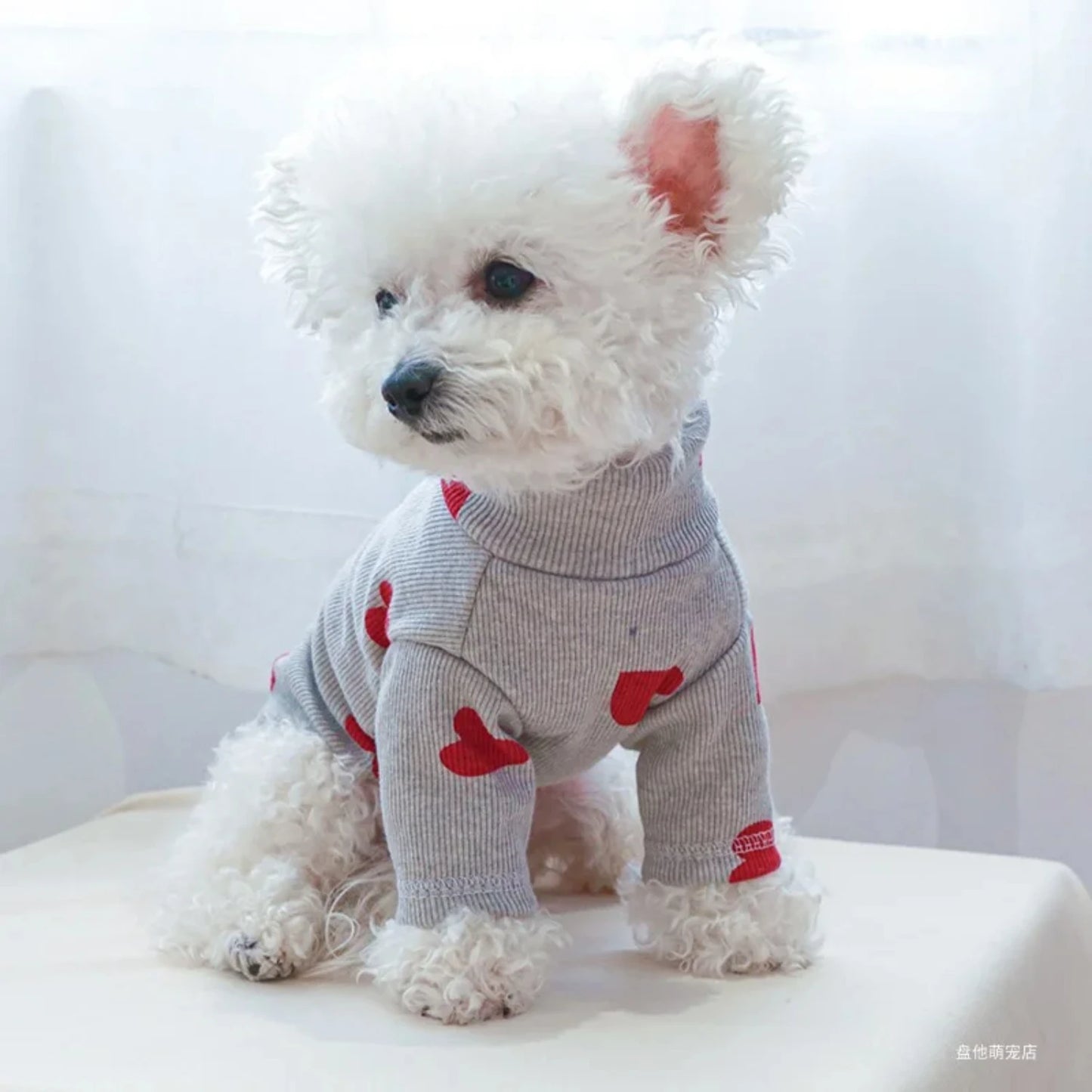 Valentine Love Print Pet Bottom Shirt For Dogs And Cats