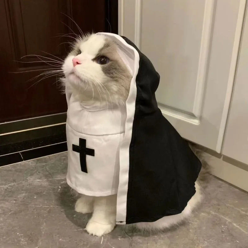 DKSTINYE Funny Kitten Jesus Costume For Dogs And Cats