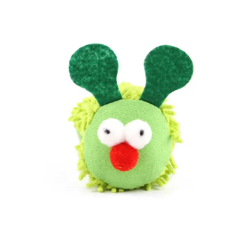 Cat Chew Toy Nylon Plush Teaser Catnip Molar Toy Kitten