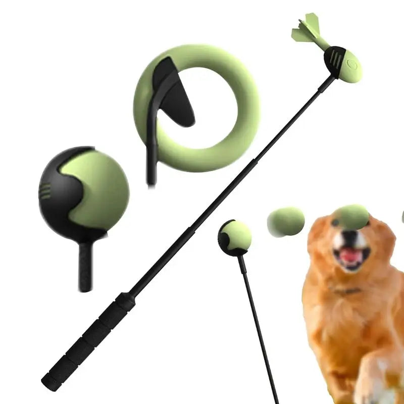 Dog Tennis Ball Launcher Stick for Outdoor Training and Play