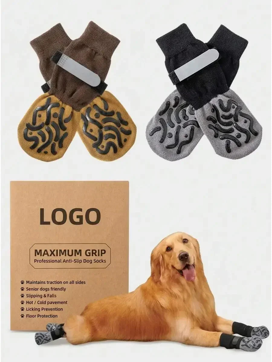 Non-Slip Dog Socks for Medium to Large Dogs Leg Protectors