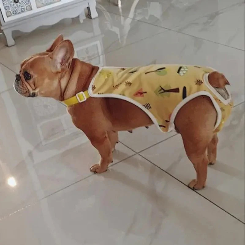 Adjustable French Bulldog Pet Underwear With Shoulder Straps