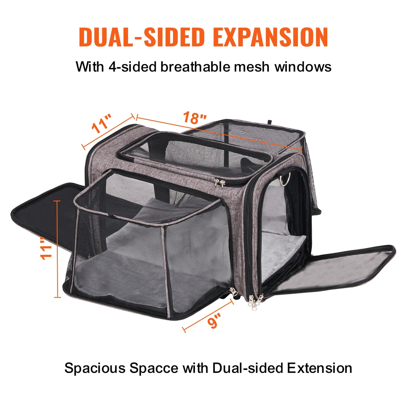 Pet Carrier Backpack With Telescopic Handle And Wheels
