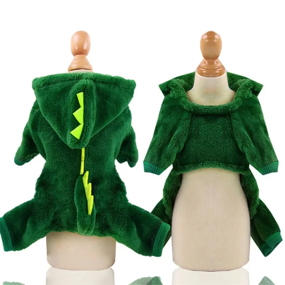 Halloween Dinosaur Cosplay Fleece Hoodie For Cats And Dogs