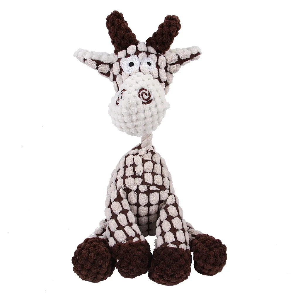 Plush Squeaky Puppy Chew Toy Donkey Design For Small Dogs