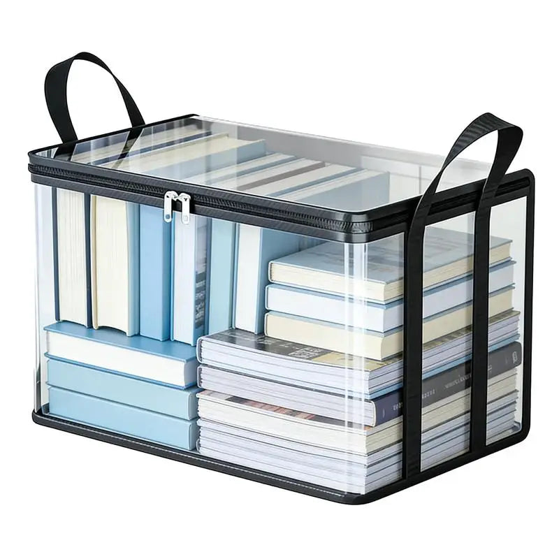 Black PVC Durable Toy Storage Box With Handle For Dolls