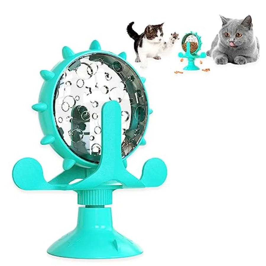 Rotating Interactive Cat And Dog Treat Dispenser Feeder Toy