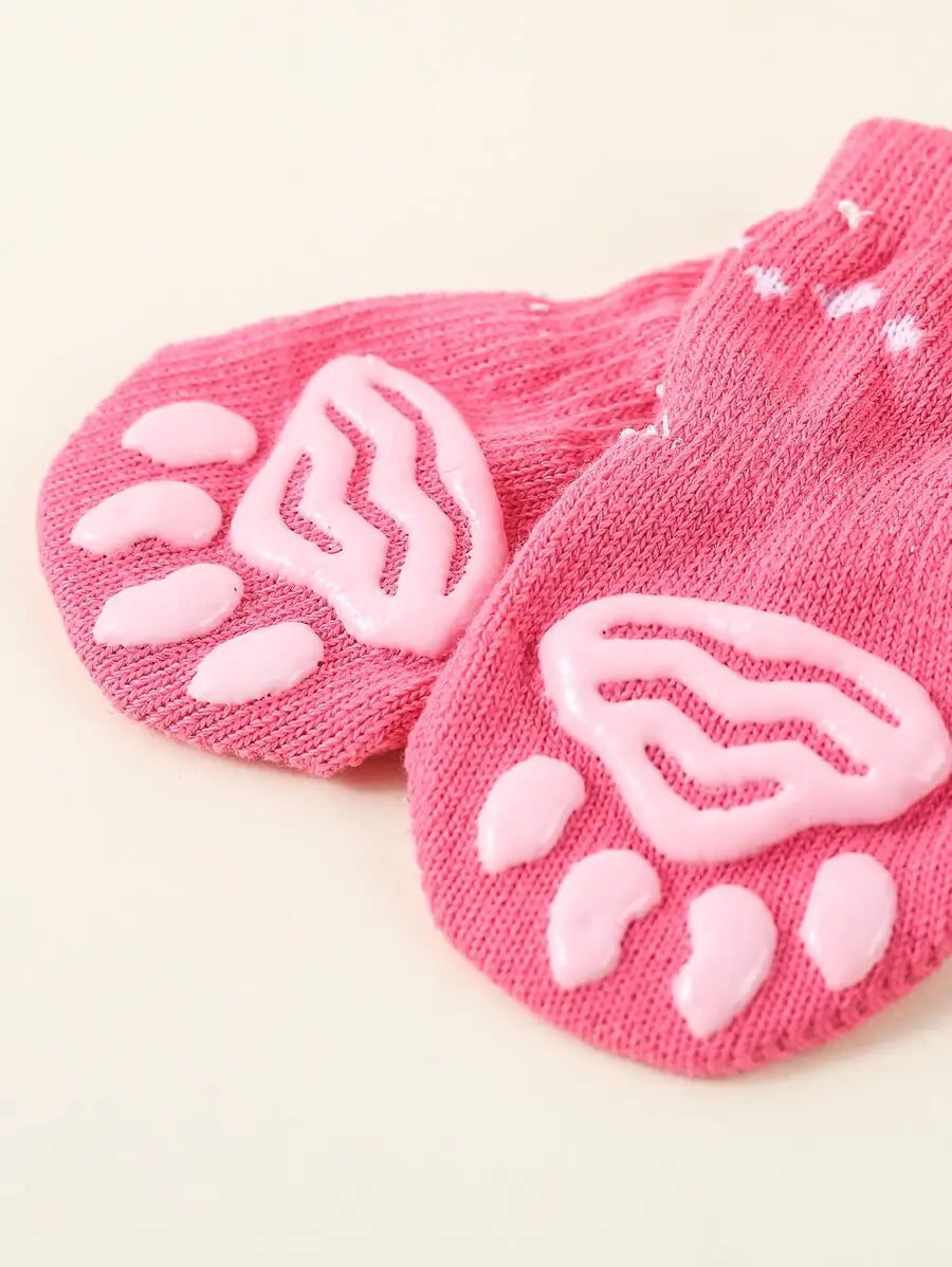 Dog Socks Anti-Slip Paw Protectors Breathable Warm For Indoor Outdoor