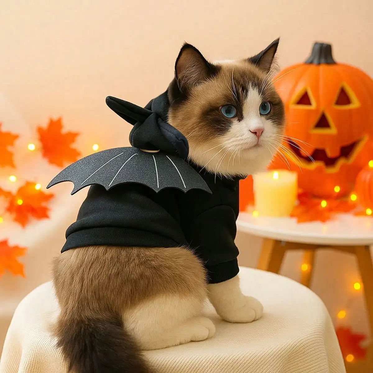 3D Bat Wings Dog Halloween Costume Hoodie For Pet Parties