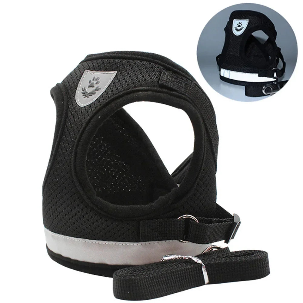 CAIBAN Cat Harness Leash Set Reflective Mesh Vest Adjustable