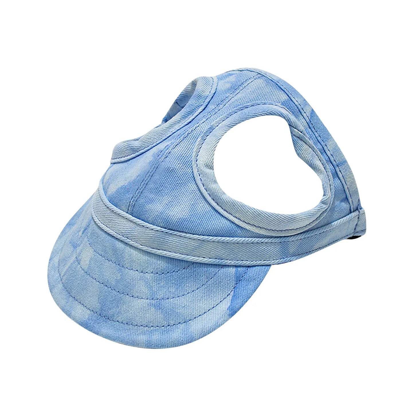 Dog Summer Oxford Visor Hat Leather Cap For Small Dogs