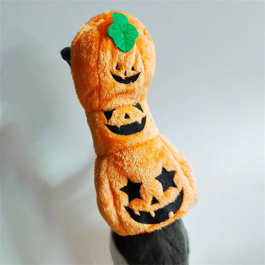 Halloween Pumpkin Costumes For Dogs, Pet Cosplay Clothes Warm Fleece Hoodie