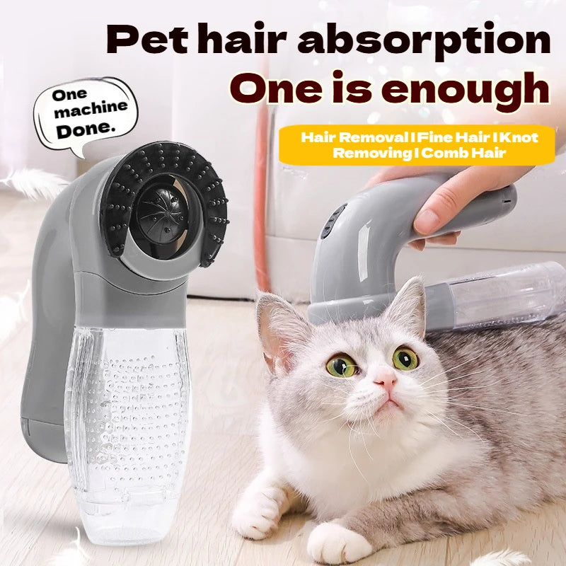 Portable Cat And Dog Hair Vacuum Massage Cleaner For Pets
