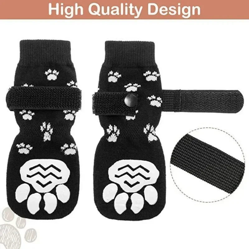 Dog Anti Slip Socks With Paw Pattern For Indoor Protection