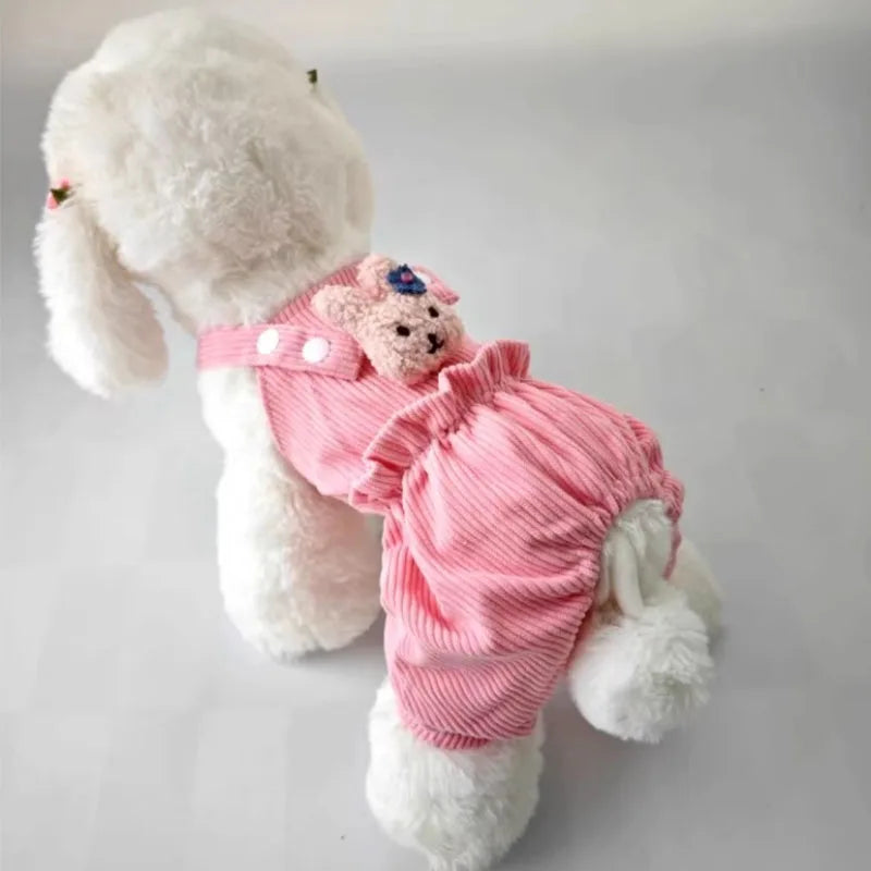 Cute Dog Jumpsuit With Straps Overalls For Pet Clothing