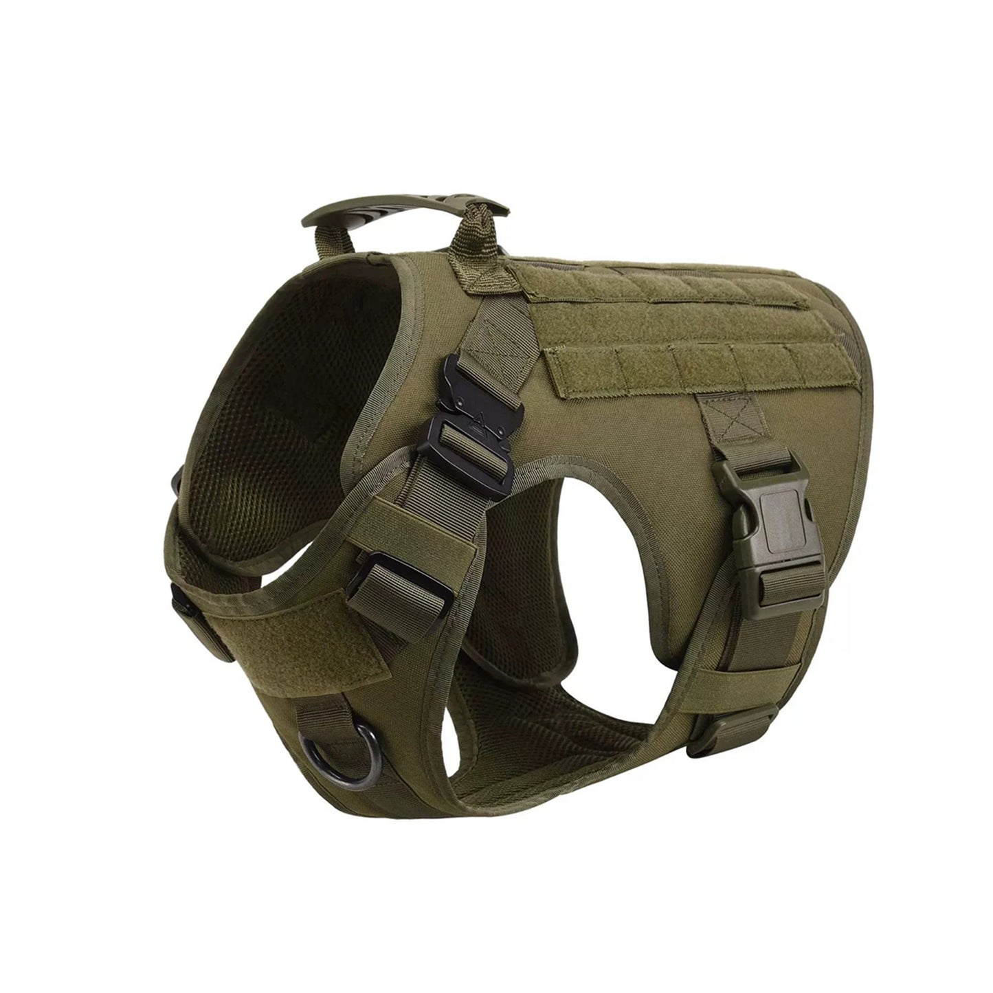 Nylon Tactical Dog Harness Vest With Molle Pouches