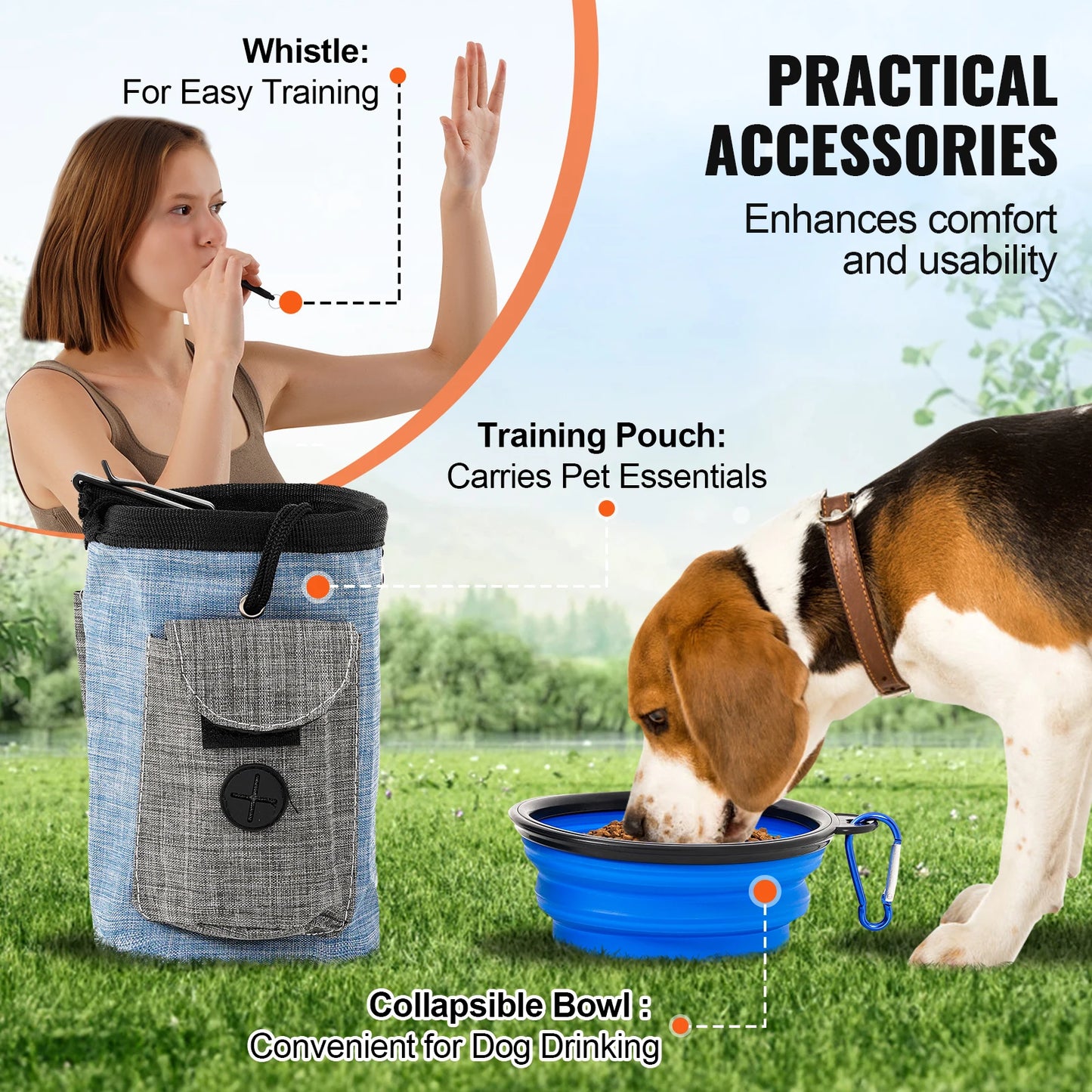 SucceBuy Dog Agility Training Kit 5 Piece Hurdles Tunnel Obstacle Course