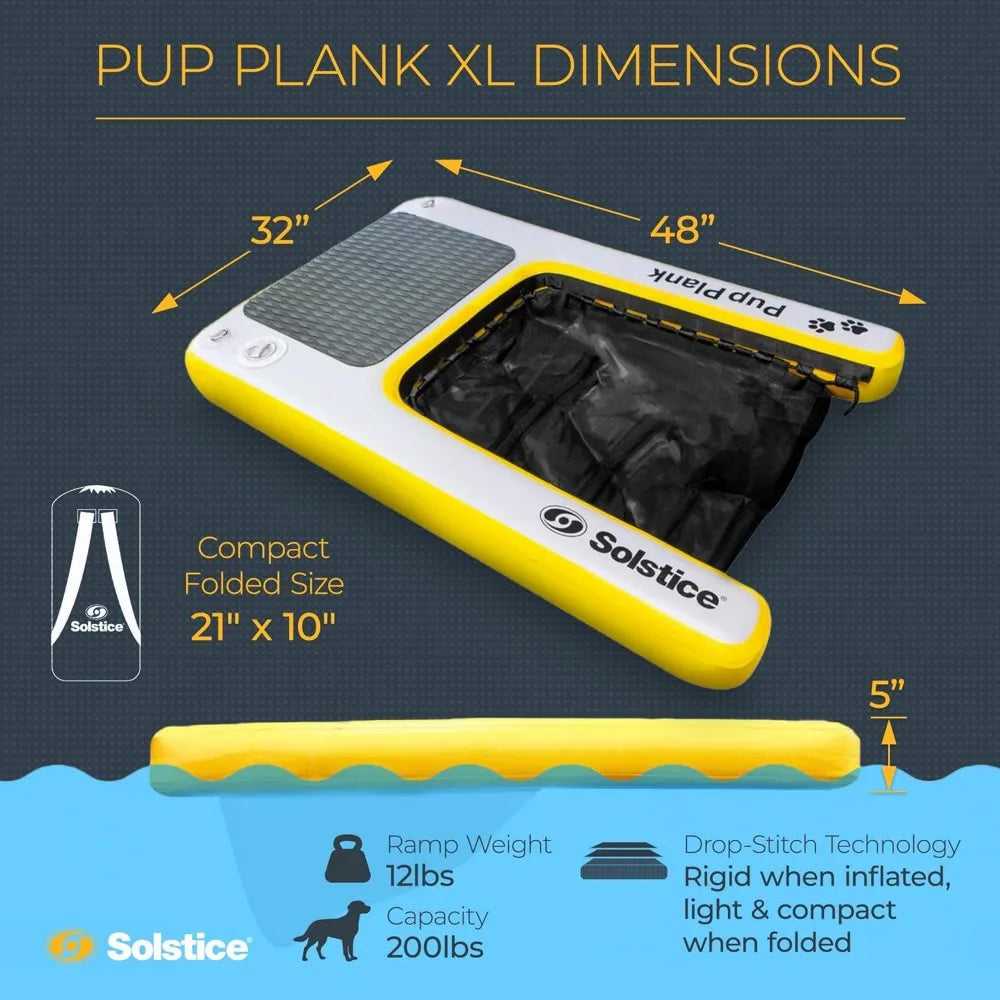 Solstice Inflatable Dog Water Ramp for Boats and Docks