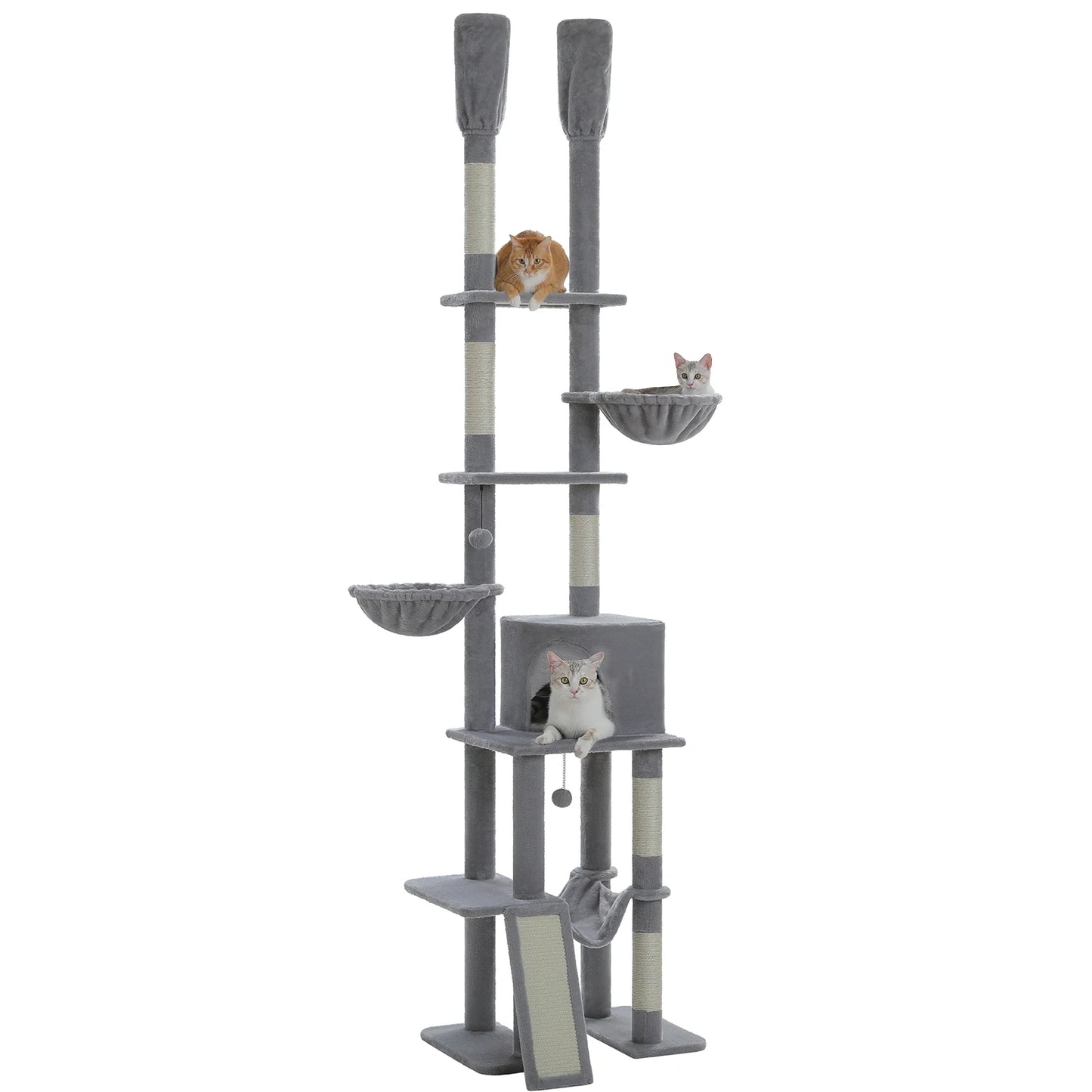 PAWZ Road Cactus Floor-To-Ceiling Cat Tree Five Levels