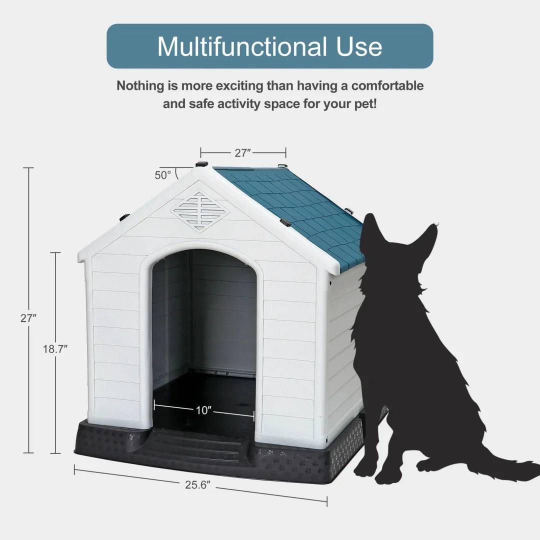Durable Plastic Indoor Outdoor Dog House With Ventilation