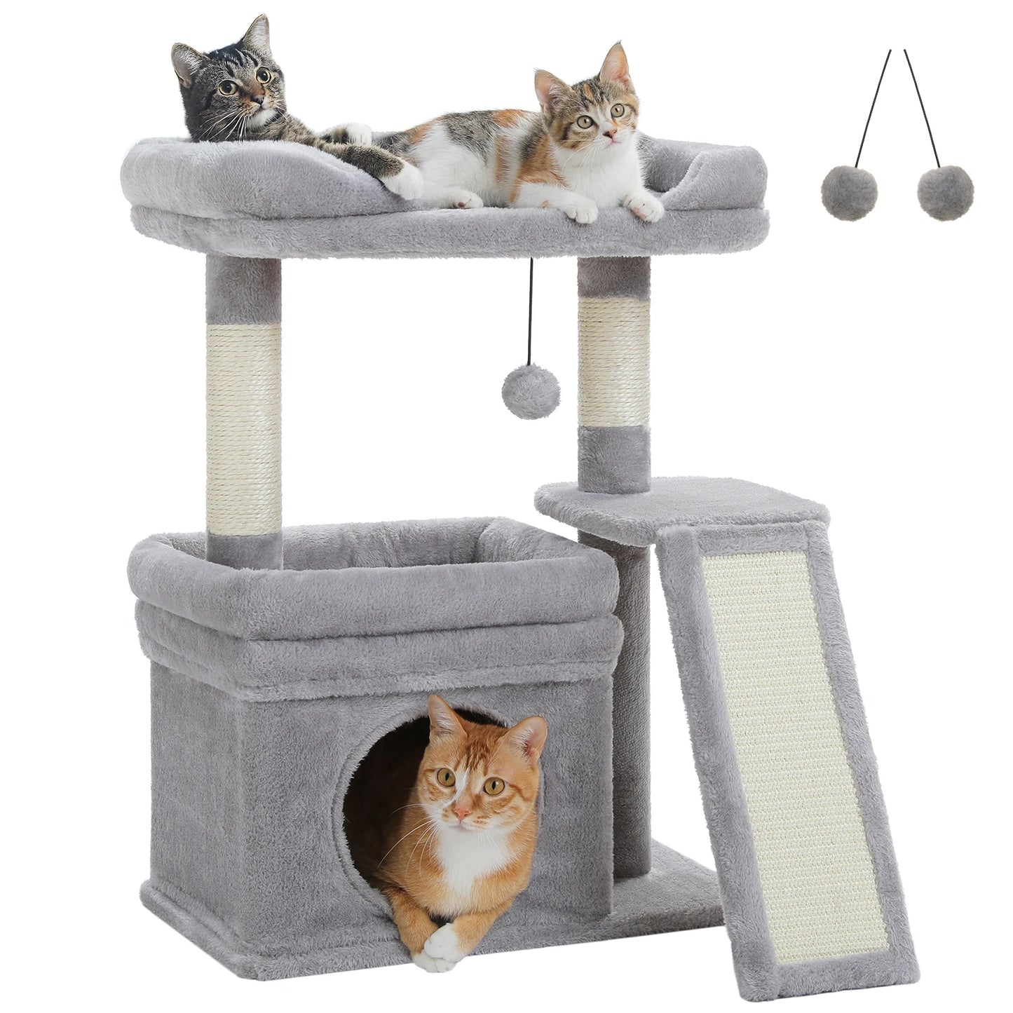 PAWZ Road Small Cat Tree Indoor Tower With Sisal Scratching Post