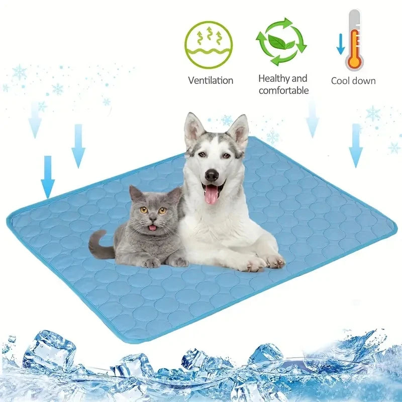 Dog Cooling Mat For Pets Self Cooling Ice Pad Plus
