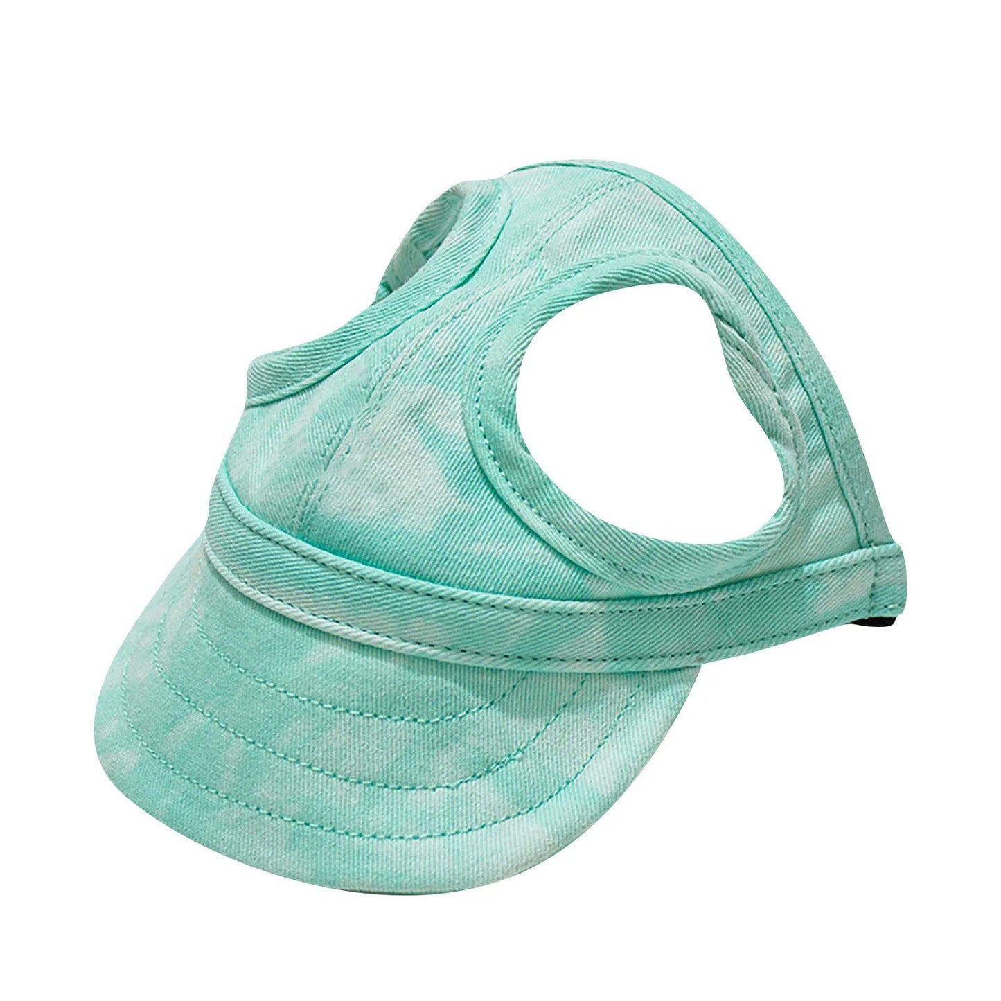 Dog Summer Oxford Visor Hat Leather Cap For Small Dogs