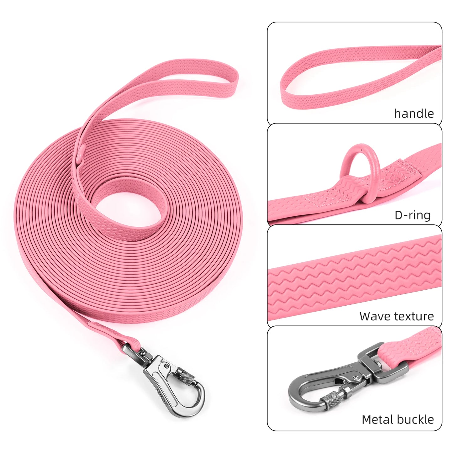Henshine Dog Gear PVC Non Slip Waterproof Dog Leash