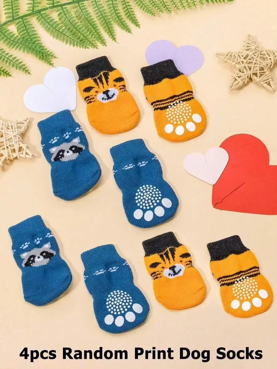 Pet Dog Socks Anti Slip Paw Protector Shoes For Small Dogs