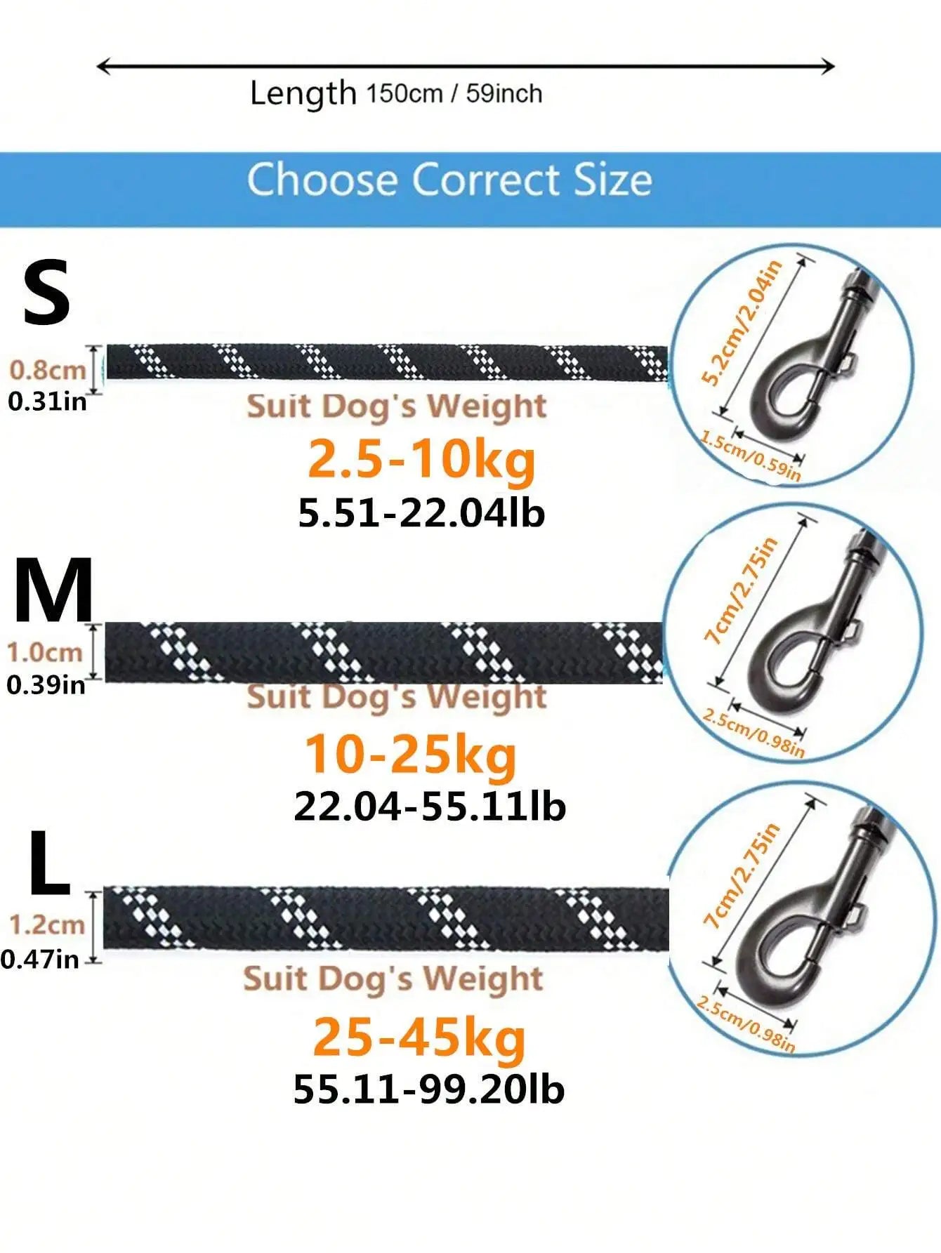 1pc New Color Pet Leash, Reflective Nylon Dog Leash, Explosion Proof Walking Rope, Foam Handle No Choking, Round Rope, Pink